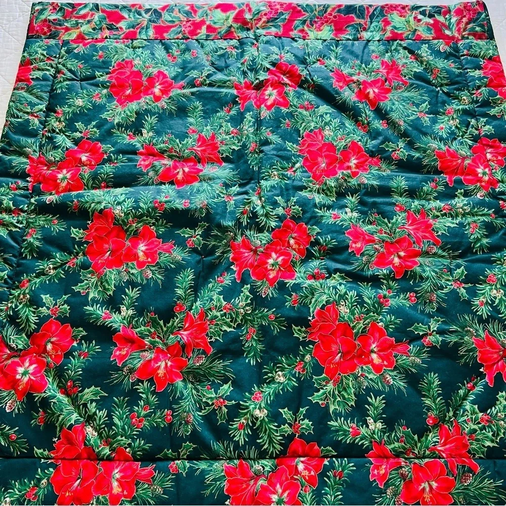 New Handmade Christmas-Themed Cotton Quilt with large, stylized Christmas tree.